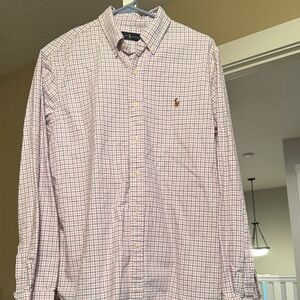 Ralph Lauren Pink and White Checkered Shirt